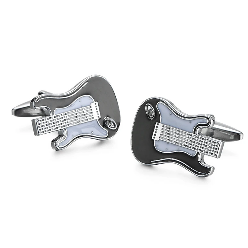 

WN The new high-grade black cello music equipment Cufflinks fashion style design men's French shirt Cufflinks free shipping