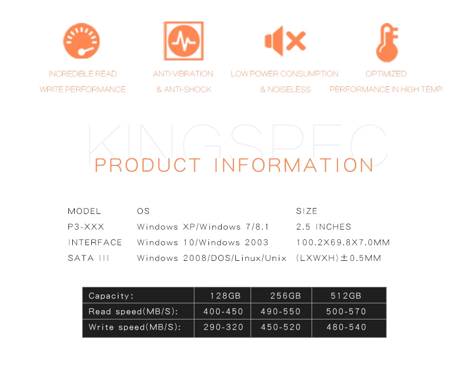 Новинка Kingspec 2,5 SATA 3 III 6 ГБ/сек. SATA II SSD 1 ТБ HDD 1024 GB, Кэш: 1GB жесткий диск высокая скорость и емкость