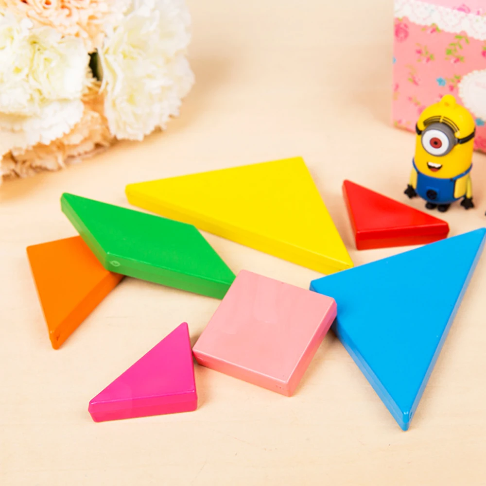 Tangram карандаш пазл для Тренировки Мозга развивающие Обучающие деревянные