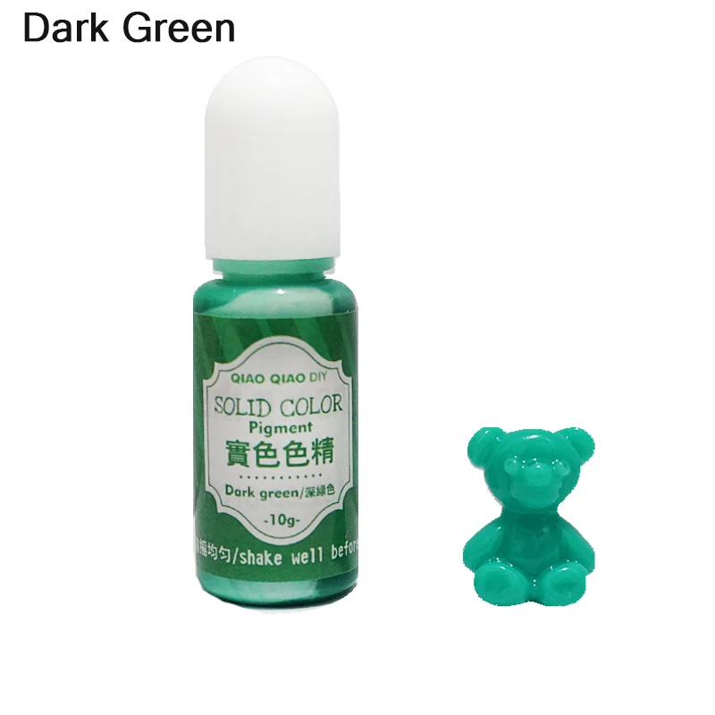Dark Green УФ Смола пигментный лак твердый клей для силиконовой формы изготовления ювелирных изделий DIY ручной работы LL@ 17 - Цвет: Dark Green