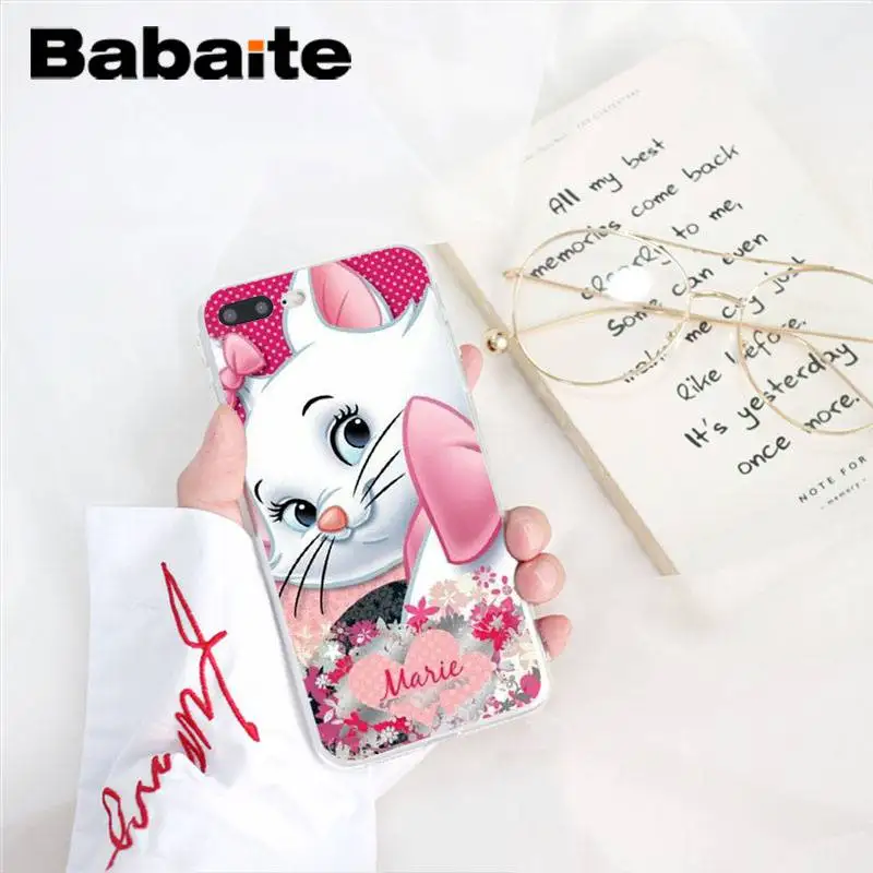 Babaite розовый marie аристократы Кот мультфильм мягкий чехол для телефона из ТПУ для iPhone 8 7 6 6S Plus 5 5S SE XR X XS MAX 10 11 11pro 11promax - Цвет: A8