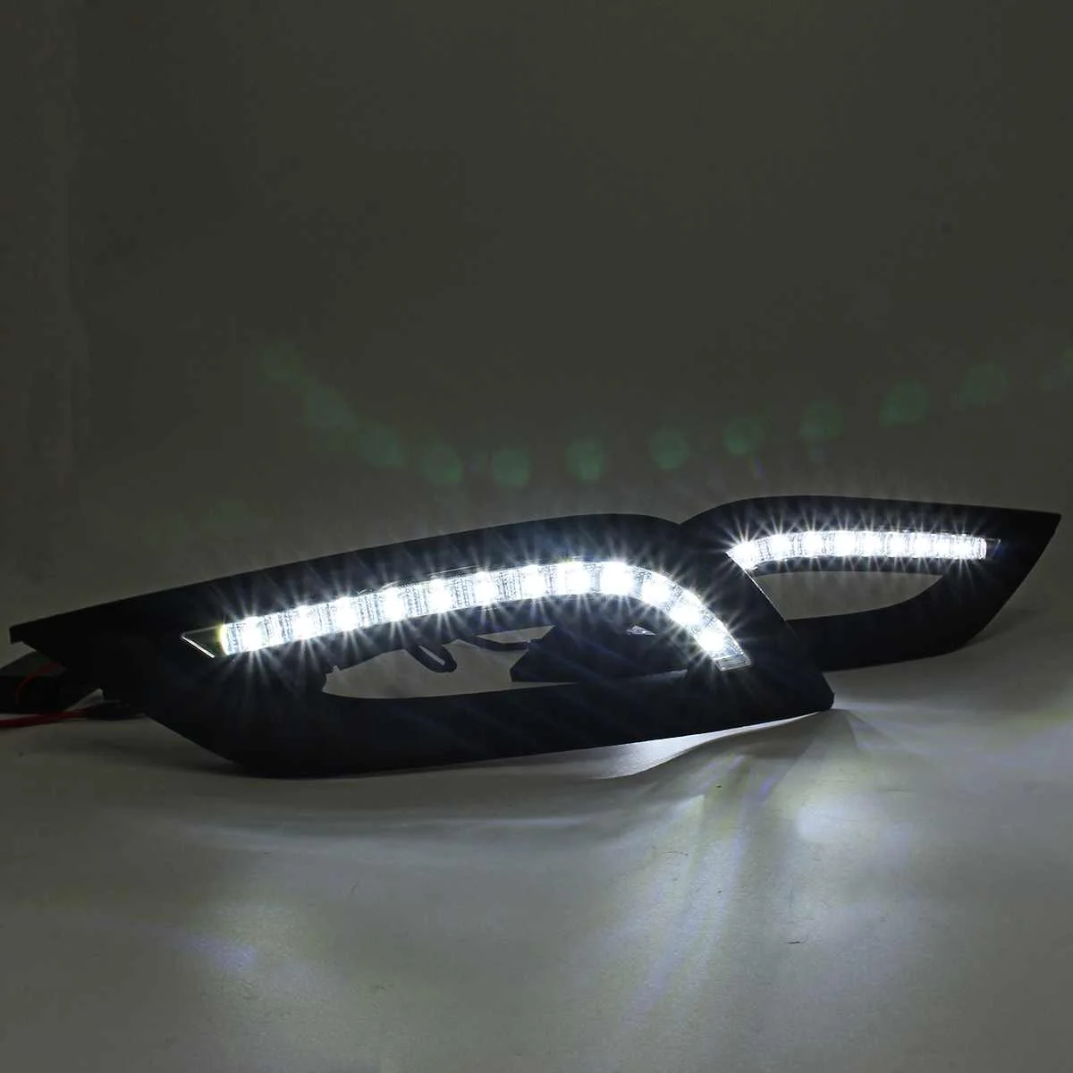 12 В Автомобильный светодиодный DRL для hyundai I45 Sonata 2011 2012 2013 дневные ходовые огни вождения Противотуманные фары контроллер проводка пара черный