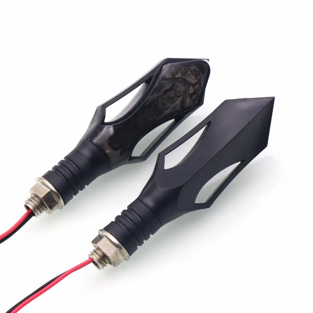 12V светодиодный Универсальный мотоциклетный поворотник светильник s Янтарная