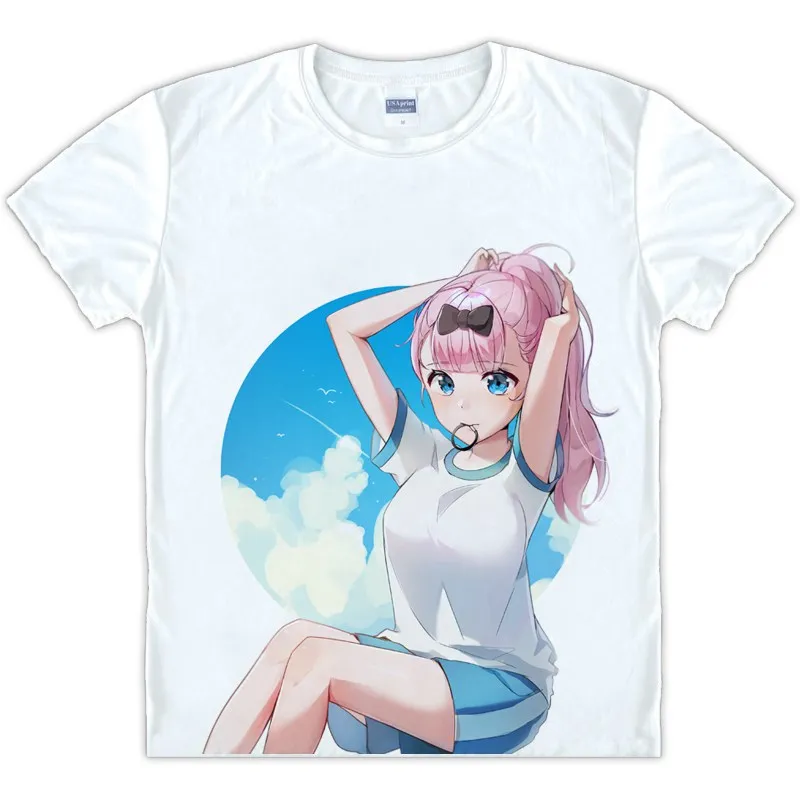 Style 2 Футболка в стиле аниме «Kaguya-sama Love Is War», одежда с короткими рукавами, белая футболка унисекс, Топ Fujiwara Chika Shinomiya Kaguya, летняя футболка - Цвет: Style 2