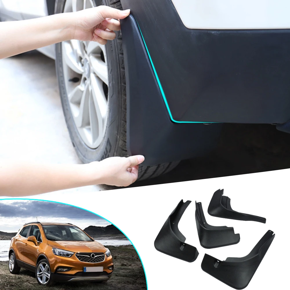 Для Opel Mokka X для Vauxhall/Buick на бис 2013- автомобиля брызговик, крыло арок брызговики автомобиля Светоотражающая Предупреждение брызговики