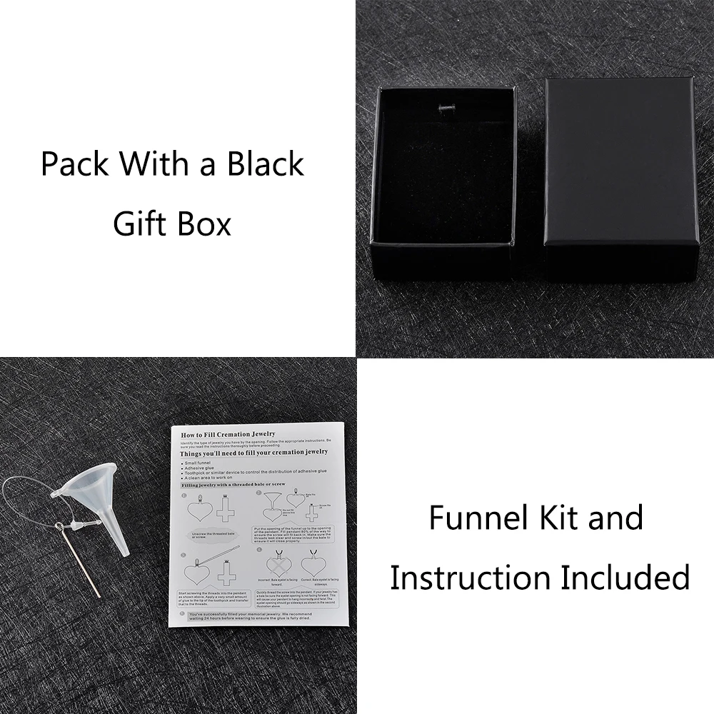 

K001 Lovely Flower Cremation Jewelry for Ashes Pendant Stainless Steel Urns Memorial Necklace for Women Men & Free Fill Kits