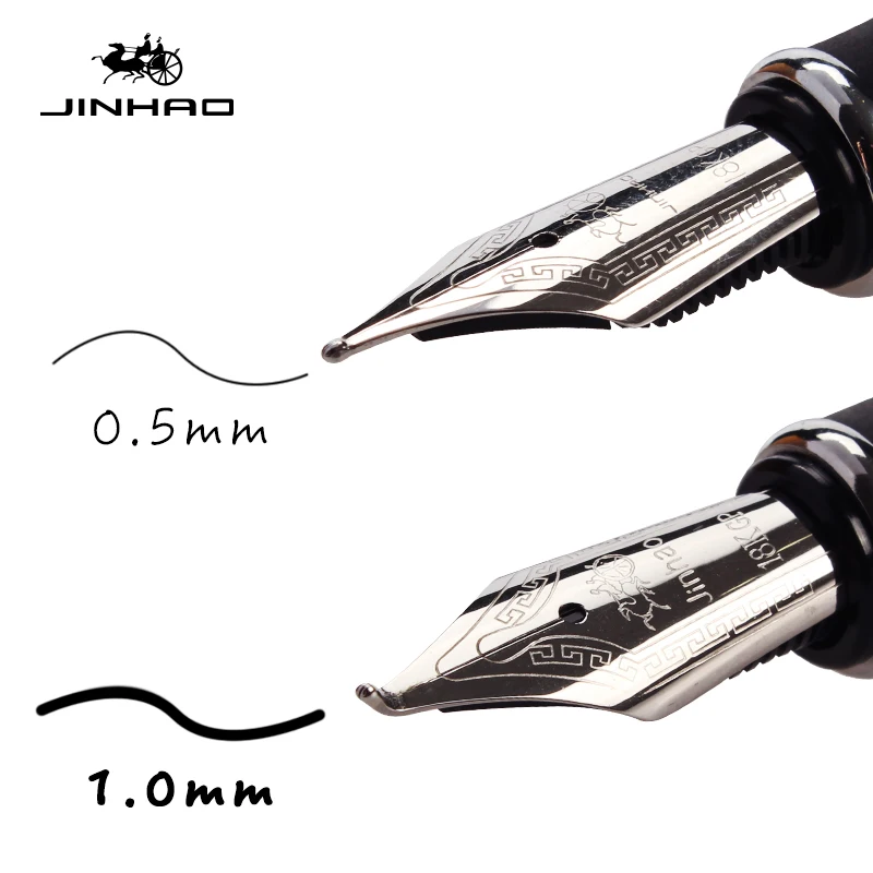 ручки перьевые jinhao X750 два СИБ 0.5 мм 1.0 изгиб перо каллиграфии пера высокое