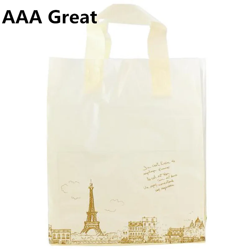AAA Great 50 шт./лот Подарочный пакет для хранения пластиковые пакеты с ручками одежда