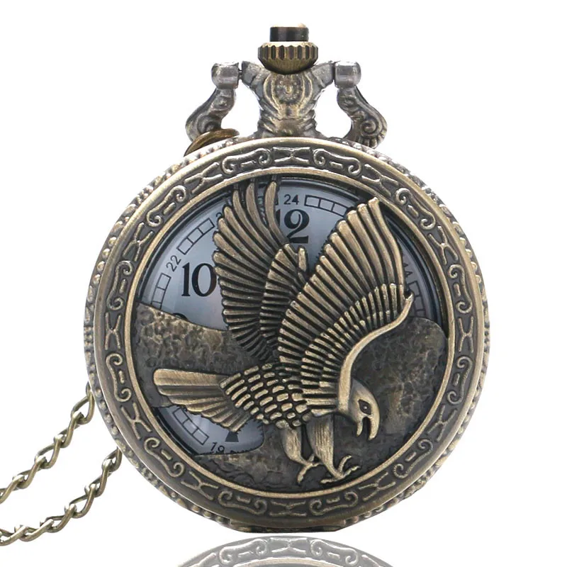 Винтажные карманные часы с рисунком павлина совы женские в стиле стимпанк