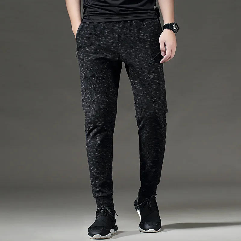 men sport pants Мужские спортивные штаны лосины из лайкры тонкие леггинсы для бега фитнес Homme мужские спортивные брюки - Цвет: men sport pants