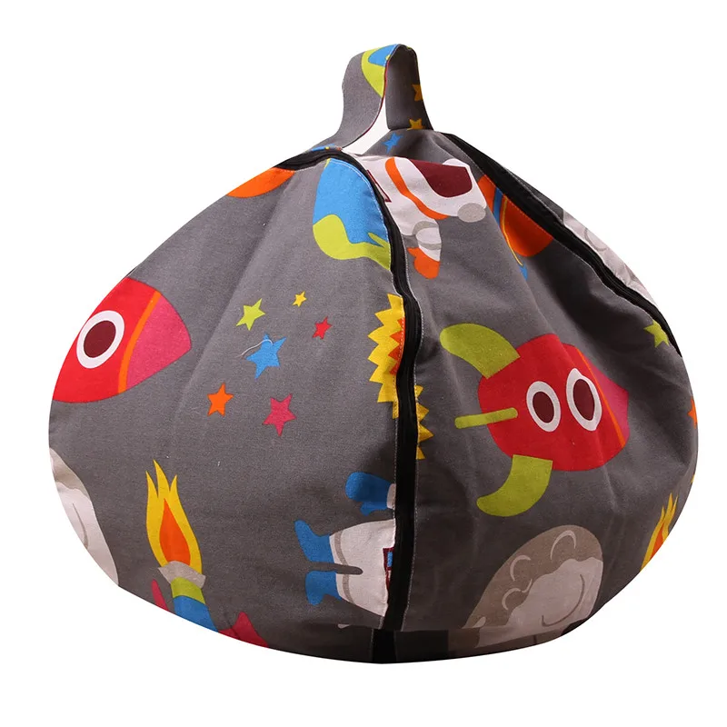 

Creative Modern Storage Stuffed Animal Canvas Storage Bean Bag Chair Portable Kids Large Capicity Clothes Toy Storage Bags