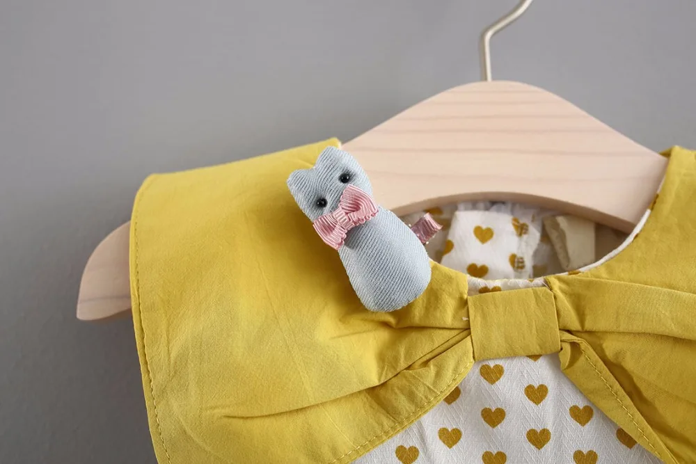 Новинка 2018 детский костюм для малышей комплект девочек платье + шорты штаны с