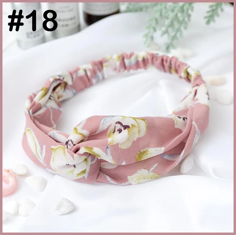 free shipping 8pcs Women Girls Summer Bohemian Hair Bands Print Headbands Retro Cross Turban Bandage Bandanas HairBands | Аксессуары для