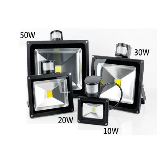 Светодиодный прожектор с датчиком водонепроницаемый IP65 наружный 10 Вт 20 30 50 AC110-240V