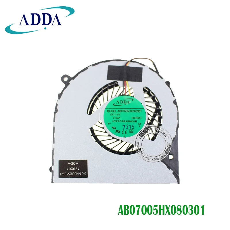 Процессор охлаждающий вентилятор ADDA AB07005HX080301 DC5V 0.50A 00N55 6-31-N5502-102-1