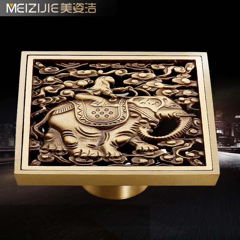 Узоры или дизайны на дереве защита от запаха ретро Тройник моющий трап для пола