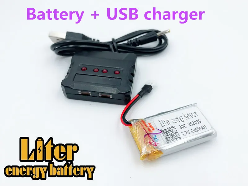 3 7 V 600mAH 802035 30C литий полимерный аккумулятор li po RC для неуправляемого летательного