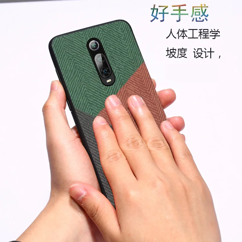 Для Xiaomi Redmi K20 Pro Чехол Мягкий ТПУ край + твердая ткань текстура модный защитный