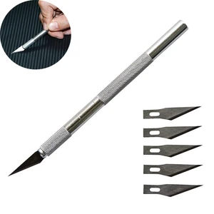 Нож для резьбы по дереву FOSHIO с 5 дополнительными лезвиями