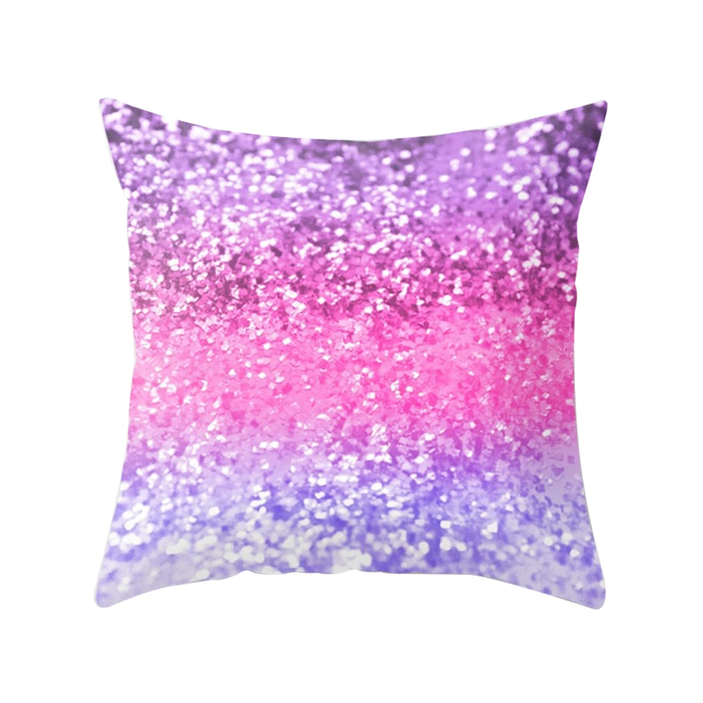 Высококачественная цветная наволочка с блестками Двусторонняя Подушка домашний