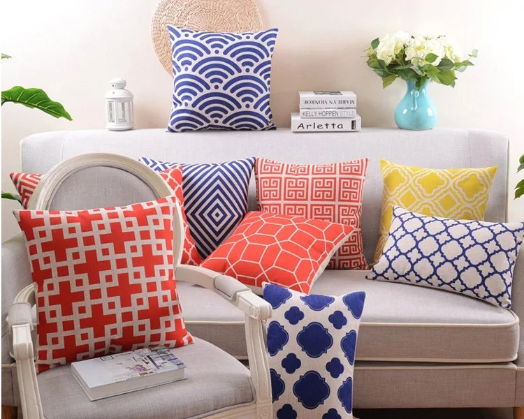 18 &quot классическая восточный геометрическая хлопок белье чехлы икеа диван декор