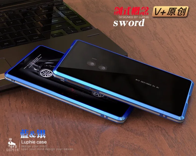 Чехол Luphie для Xiaomi mi x, чехол с металлической рамкой, чехол для телефона для Xiaomi mi x, двойная цветная задняя крышка, противоударный