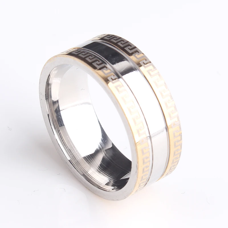 Бесплатная доставка 8 мм цвет золотистый двойной большой стены 316L