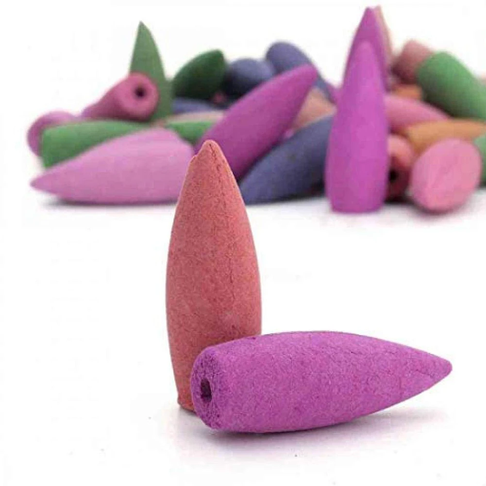 54 шт./кор. натуральный обратного Будда конусная Ладан Крытый пагода Жасмин башня