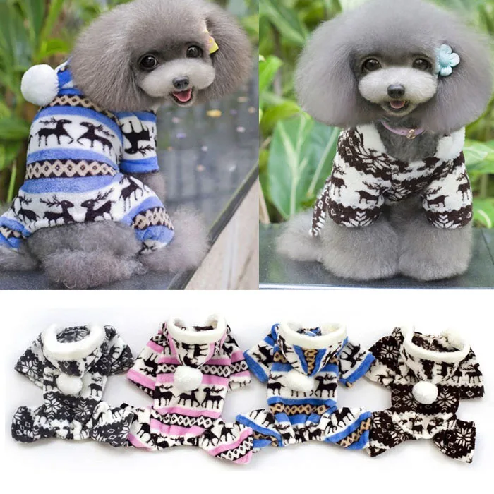 1PC New Stylish Pet Dog Warm Clothes Puppy Jumpsuit Hoodie Coat Doggy Apparel pet supplies vestiti inverno cane #XTT | Дом и сад