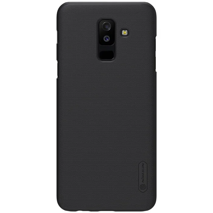 Черный Супер Матовый чехол NILLKIN для samsung Galaxy A6 /A6 Plus A6+ жесткий матовый чехол из поликарбоната с бесплатной подарочной розничной упаковкой - Цвет: Черный