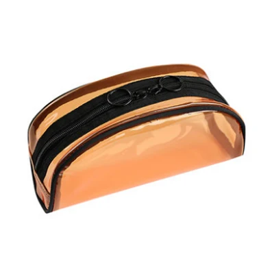 orange Semicircle Basedidea прозрачная косметичка из ПВХ Для женщин косметичка для путешествий, Водонепроницаемый Красота туалетные принадлежности, мытье организатор мешок застежки-молнии - Цвет: orange Semicircle