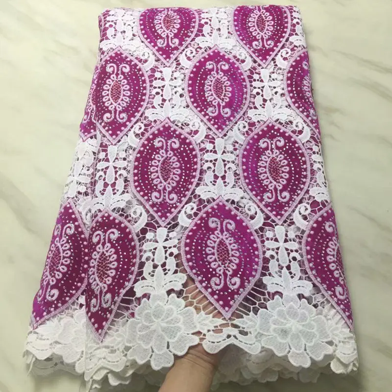 nigeria lace cord fabric 2018 High quality embroidered african guipure velvet fabrics for wedding party dress DS774 | Дом и сад