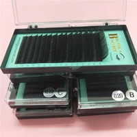 promotions price 715mm mix in one tray natural synthetic mink individual eyelash extension makeup free shipping