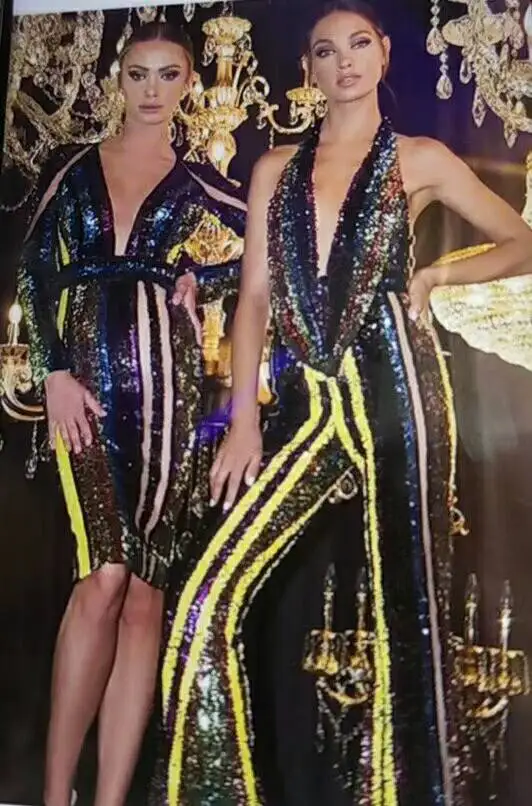 Высокое качество лоскутное Платья с пайетками Vestidos 2019 Новое Женское платье