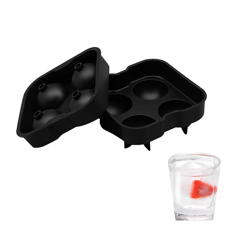 Силиконовые формы для круглых ледяных шаров лоток четыре большие сферы