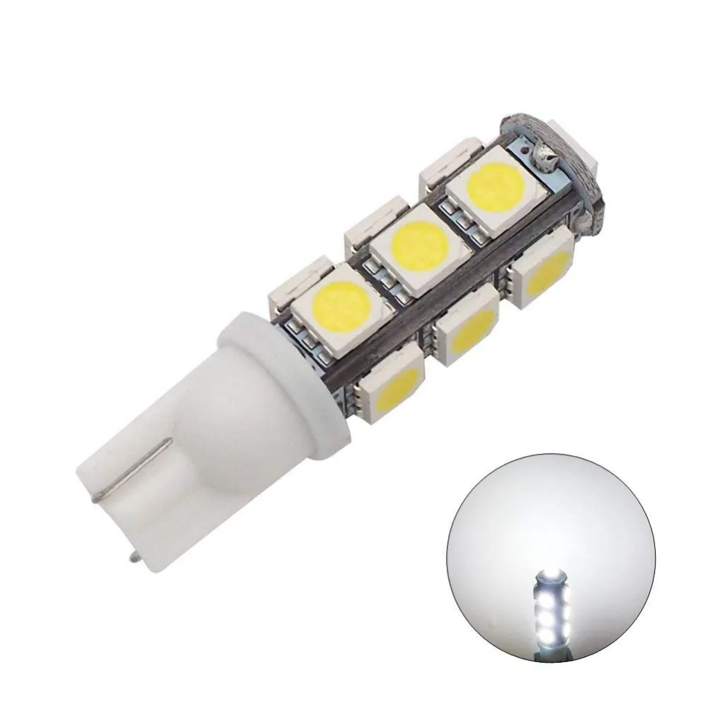 2 шт. 13SMD 13 SMD T10 W5W светодиодный автомобильные лампочки высокое качество авто боковой 13 светодиодный S клиновидный Купол лампы 5050 194 168 192 холодный белый свет