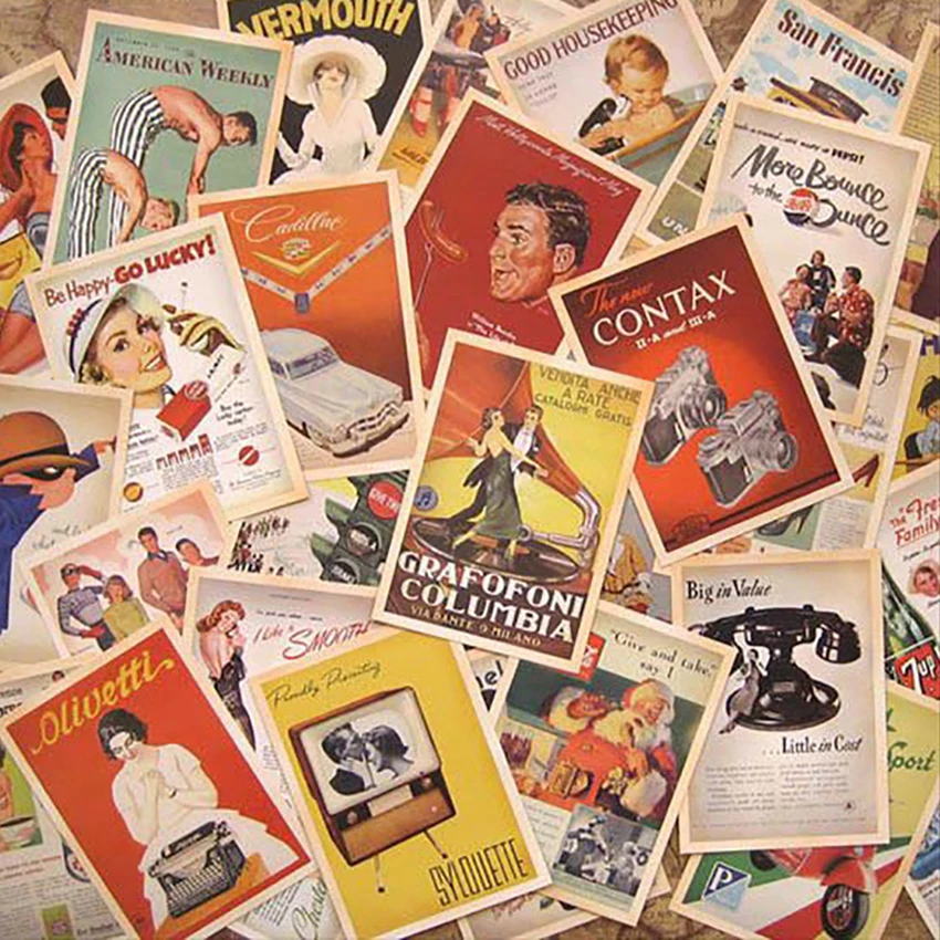 32 Pcs/set Postcards Set Classic Movie Poster, Childhood Cartoon Characters, Buildings, Old Age, War Theme, Celebrity Postcard