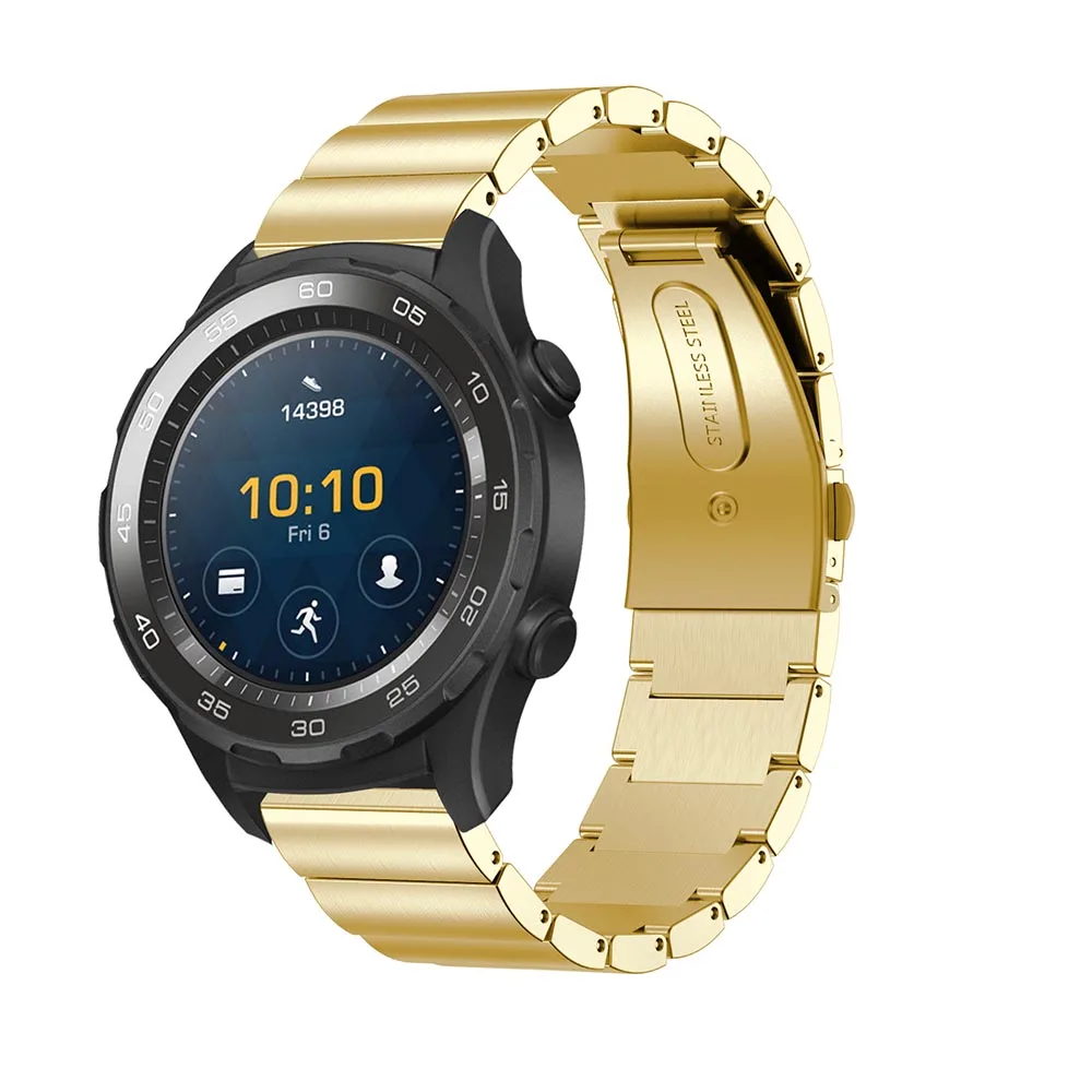 20 мм роскошный браслет из нержавеющей стали для huawei Watch 2 ремешок браслет металлический ремешок для часов для huawei аксессуары быстрый выпуск