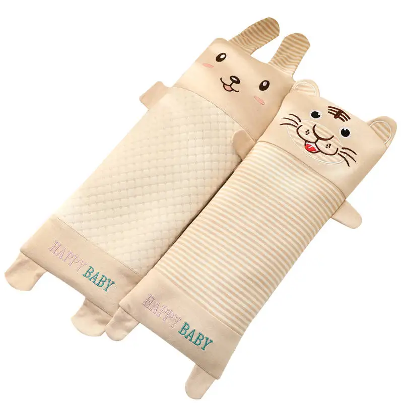 Дышащая подушка для новорожденных натуральная гречка с наполнителем милым