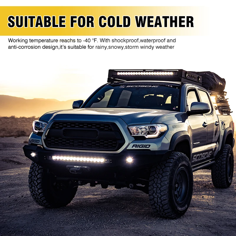 

OKEEN 2pcs 4inch LED Light Bar 60W Triple Row work Off Road Lights Driving Fog Waterproof Spot Flood Combo Beam For Truck Jeep