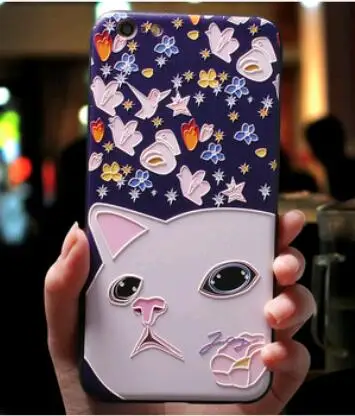 Чехол для iphone x 8 8plus Кот Сова Слон 3D рельеф модные чехлы полное покрытие tpu