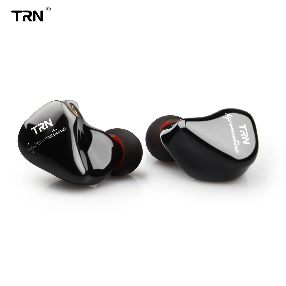 blk no mic TRN IM1 Pro 1BA+ 1DD Гибридный TRN Наушники Hi-Fi Monito спортивные наушники ушной гарнитуры 2Pin съемная - Цвет: blk no mic
