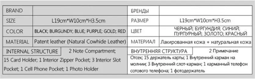 Вместительные женские кошельки из натуральной кожи, модный кошелек из лакированной кожи, женский роскошный клатч, Женский кошелек из воловьей кожи, 3 сложения