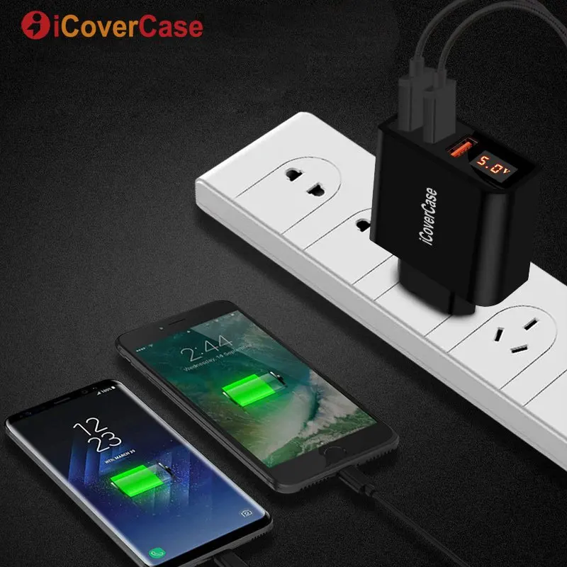 3 порта USB LED Телефон настенное зарядное устройство Быстрая зарядка дорожный