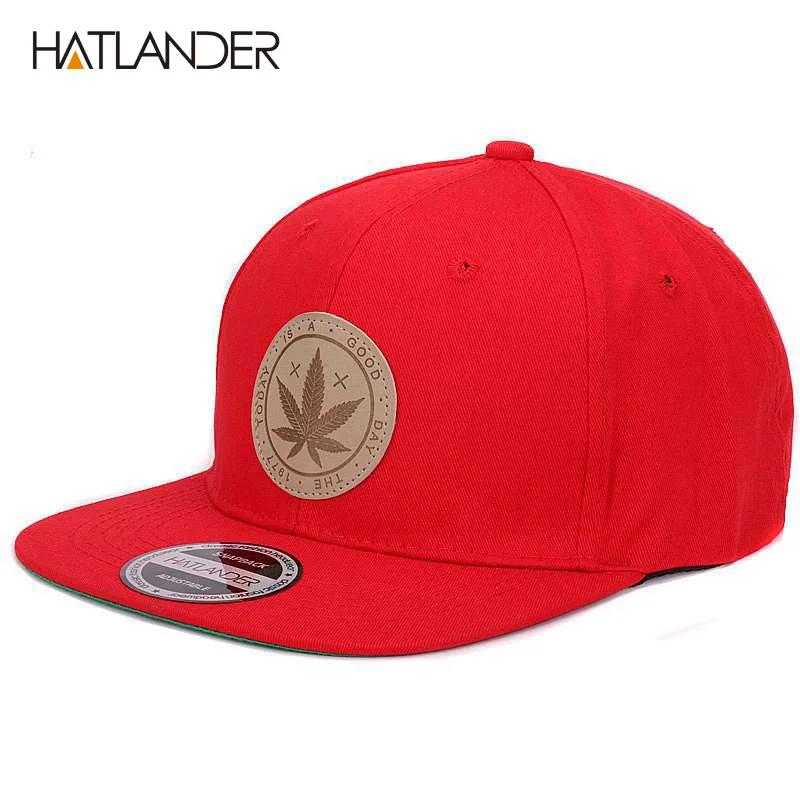 [HATLANDER] кленовые однотонные хлопчатобумажные бейсболки, женская кепка с плоским козырьком в стиле хип-хоп, уличная бейсбольная кепка Bone gorras, мужские кепки и головные уборы - Цвет: Red