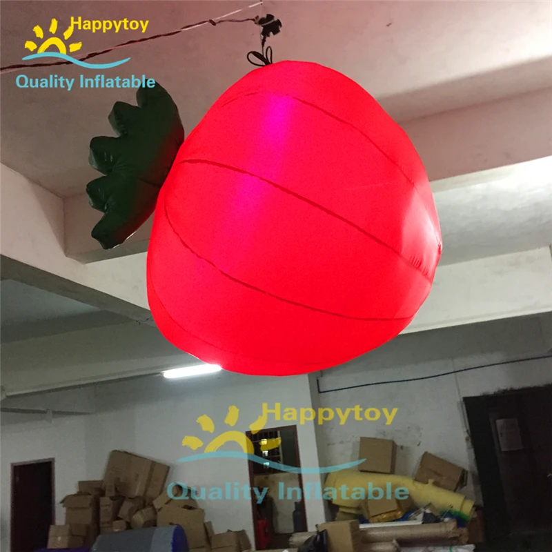 На заказ Клубника Форма фруктов освещенные надувные сферы/Оксфорд висят