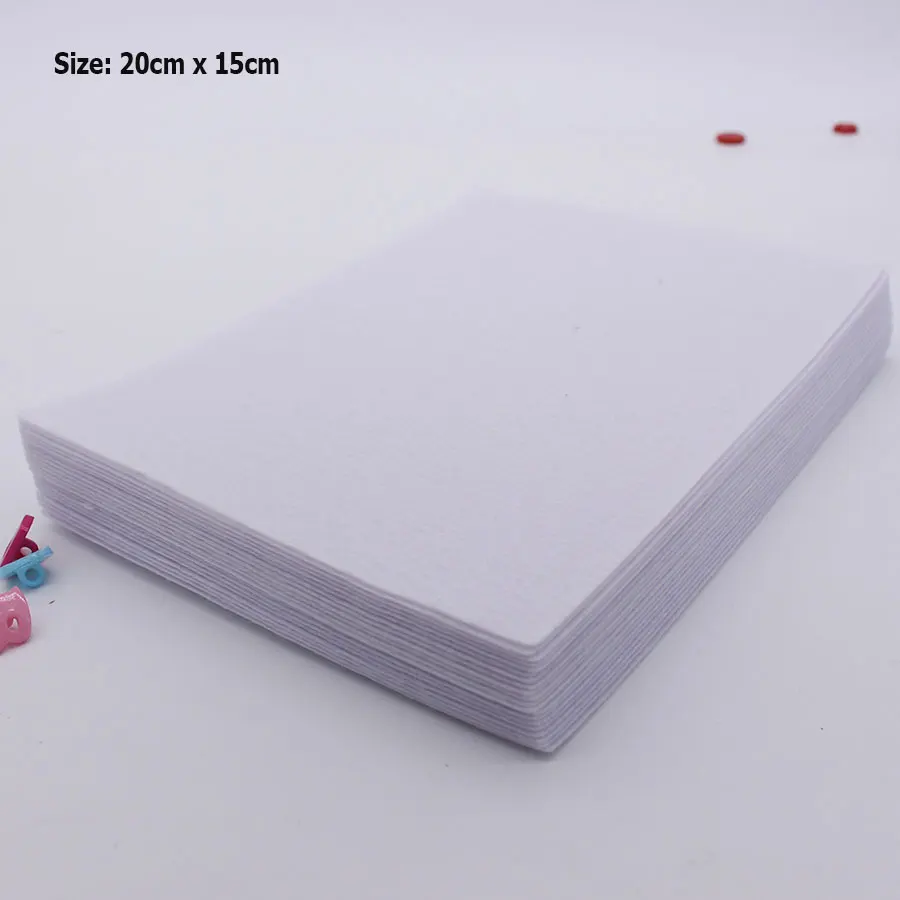 Фетровая ткань 1 мм белый войлок для украшения дома набор шитья кукол поделок