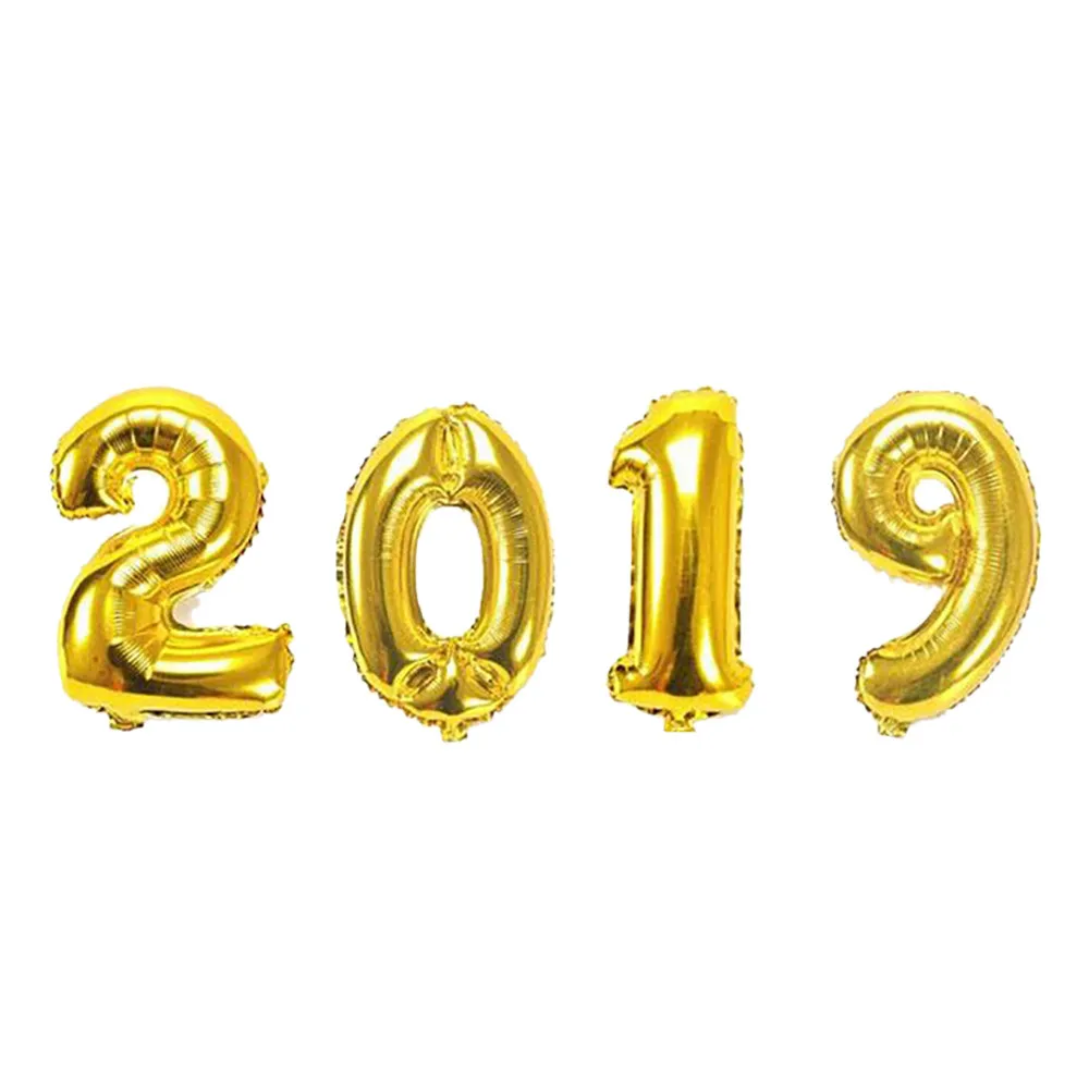 2019 новогодние розовые золотые шары из фольги в виде цифр большие значные фольга