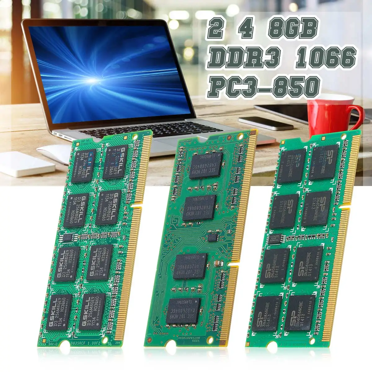 2 ГБ/4 ГБ/8 Гб памяти ноутбука для оперативная память DDR3 1066 PC3-8500 1,5 V 204PIN SO-DIMM Лот
