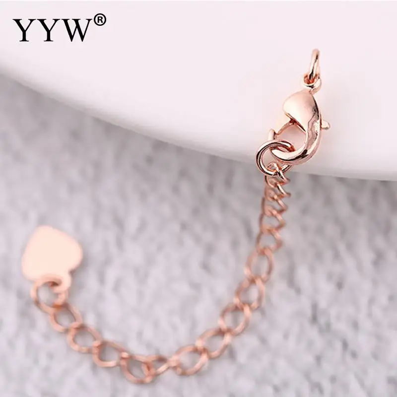 

YYW 5pcs/Lot 7cm Tail for DIY Jewelry Making Handmade Extension Chains Rose Gold/Gold Extender Chains With Lobster Clasp